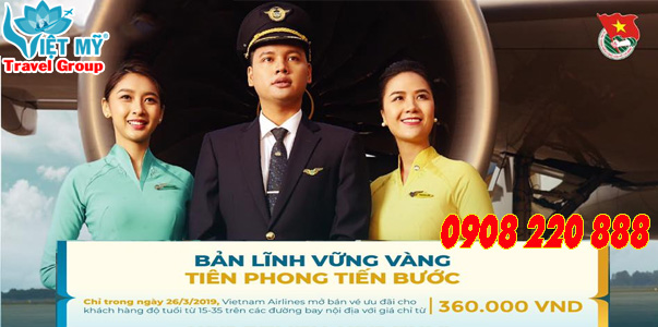 Vietnam Airlines tung ưu đãi chào mừng ngày 26/03 giá vé chỉ từ 360K