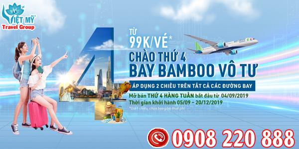 Bay vô tư cùng Bamboo Airways chỉ từ 99.000 đồng