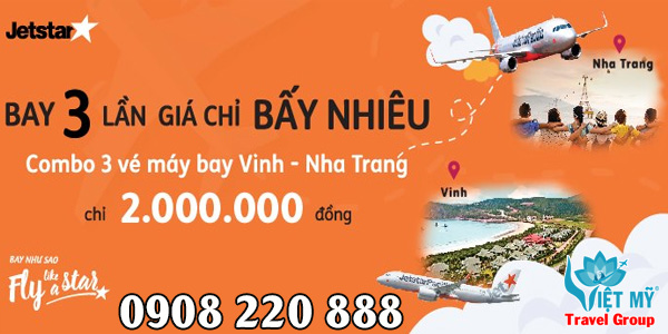 Jetstar tung Combo 3 vé đi Vinh – Nha Trang chỉ từ 2.000.000 VNĐ 