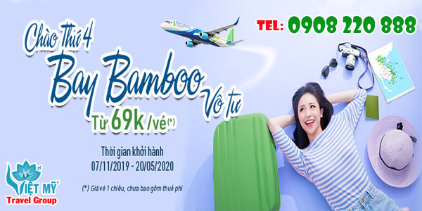 Bamboo Airways tung mức giá vé siêu shock 69K