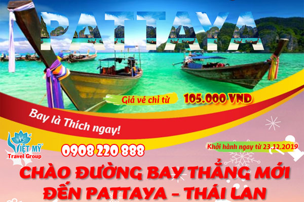 Vietjet chào đường bay mới đến Pattaya chỉ từ 150K
