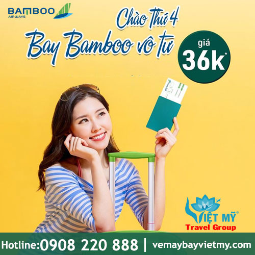 Bamboo Airways ưu đãi thứ 4 bay vô tư chỉ từ 36K