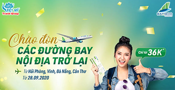 Bamboo Airways khai thác các đường bay nội địa trở lại