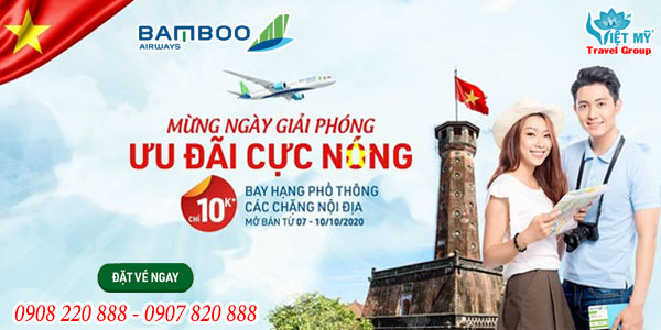 Bamboo Airways khuyến mãi đồng giá 10K