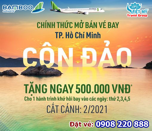 Bamboo Airways mở bán vé giữa Sài Gòn - Côn Đảo