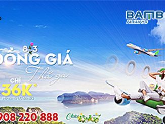 Đồng giá 36K mừng ngày 8.3 của Bamboo Airways