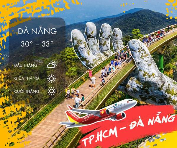 Vi vu TPHCM - Đà Nẵng với vé máy bay đồng giá