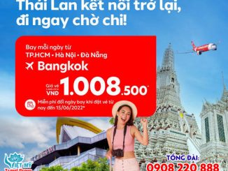 AirAsia khuyến mãi vé đi Bangkok chỉ từ 1.008.500 vnđ