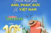 Flash Sale giảm vé Quốc tế đến 10% từ Vietnam Airlines