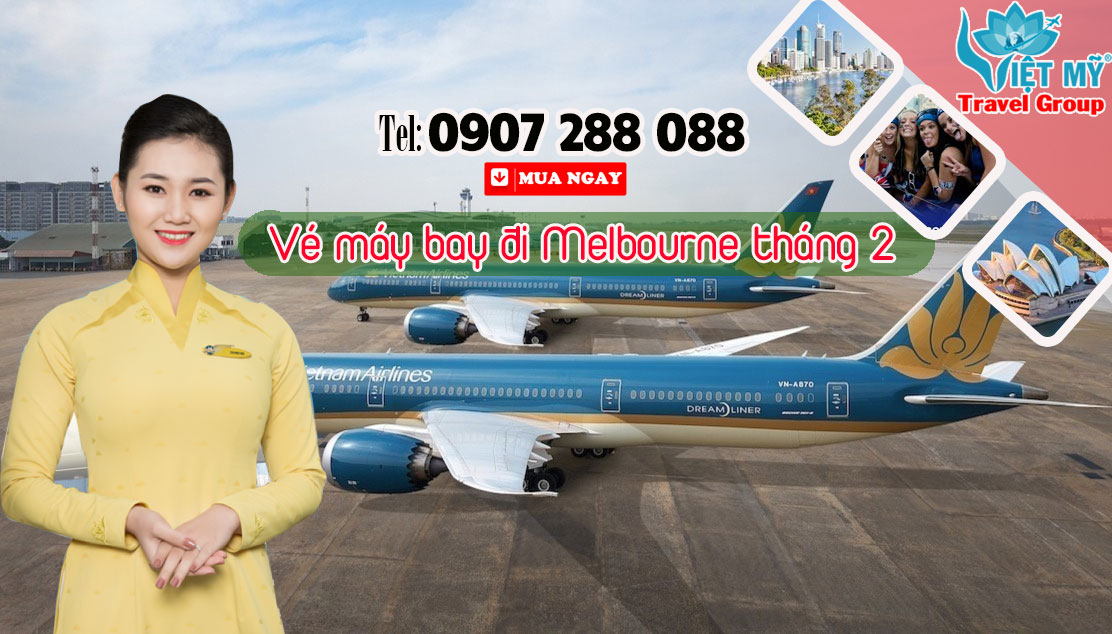 Giá vé tháng 2 bay cùng Vietnam Airlines đến Melbourne