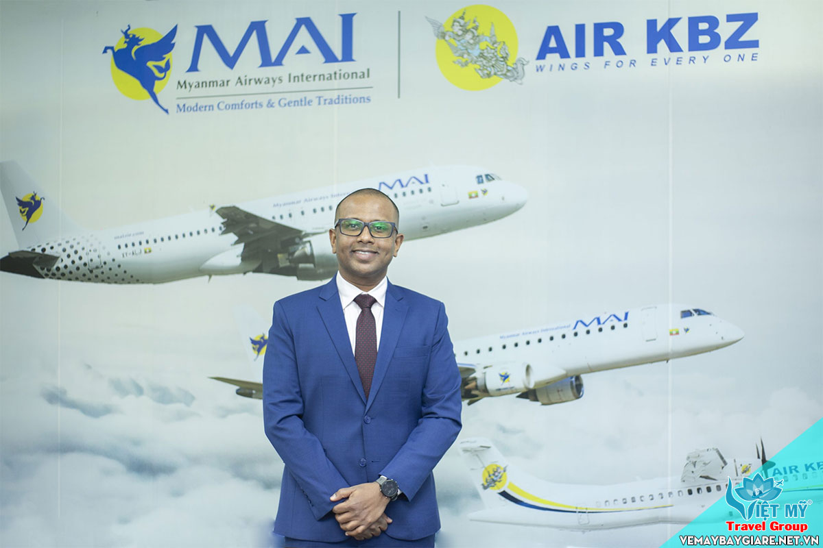 Đặt vé từ Nội Bài đến Yangon bay hãng Myanmar Airways