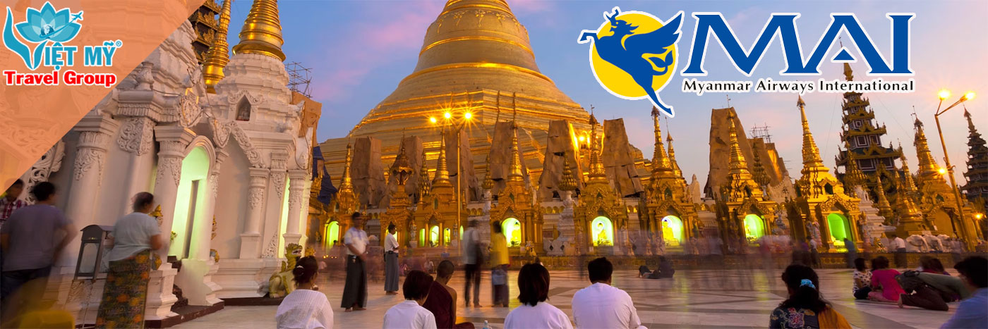 Đặt vé từ Nội Bài đến Yangon bay hãng Myanmar Airways