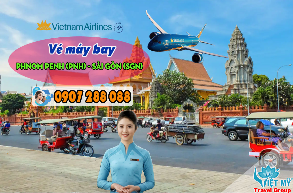 Giá vé máy bay chặng Phnom Penh - Tp.Hồ Chí Minh