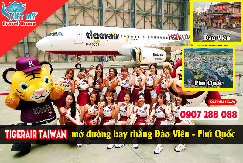 Tigerair Taiwan mở đường bay thẳng Đào Viên - Phú Quốc