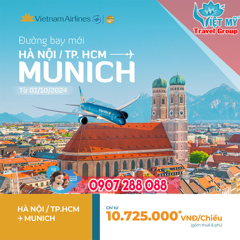 Bay thẳng Munich với vé siêu ưu đãi từ Vietnam Airlines