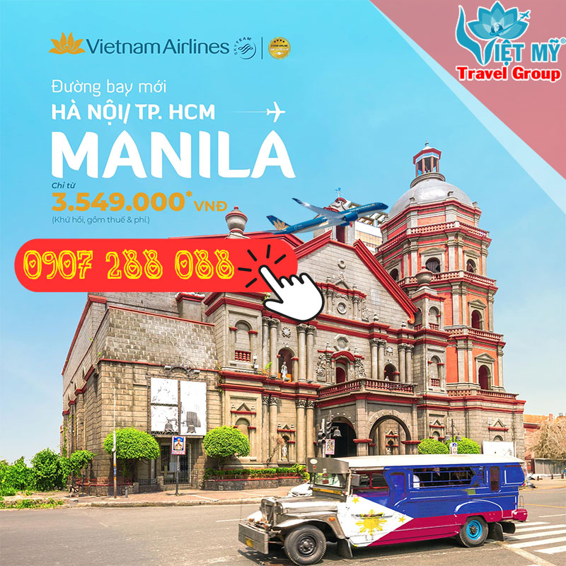 Mở đường bay đến Manila hãng Vietnam Airlines tháng 6 này!