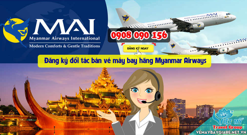 Đăng ký đối tác bán vé máy bay hãng Myanmar Airways