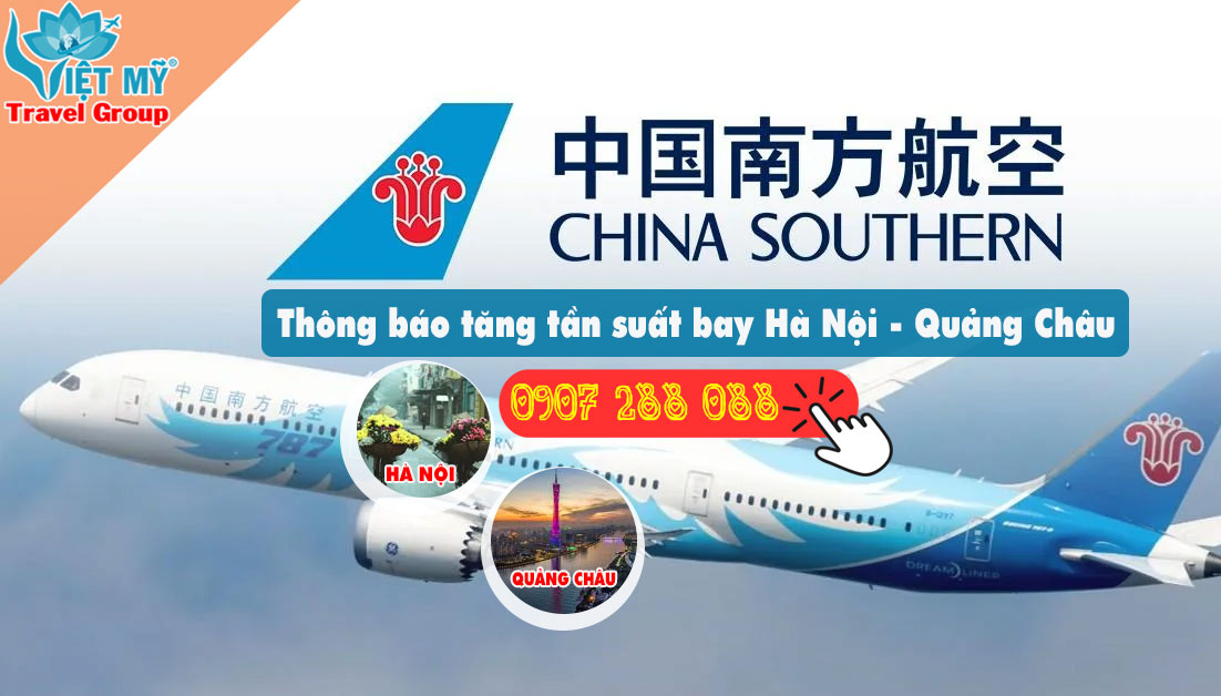 Thông báo tăng tần suất bay Hà Nội - Quảng Châu