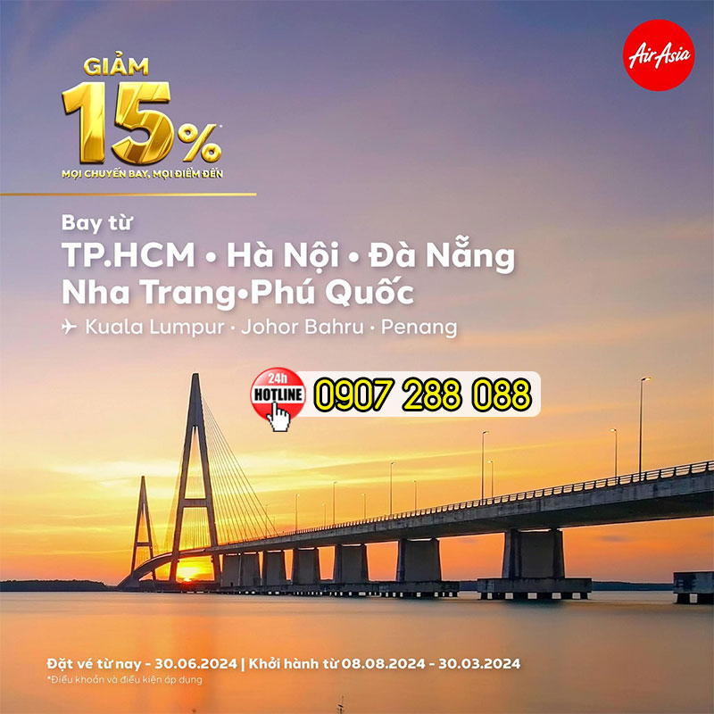 KHUYẾN MÃI Air Asia - GIẢM GIÁ VÉ máy bay cho tất cả các chuyến!
