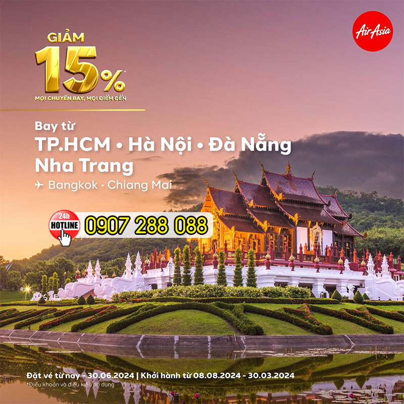 KHUYẾN MÃI Air Asia - GIẢM GIÁ VÉ máy bay cho tất cả các chuyến!