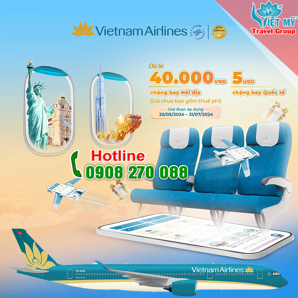 Chọn chỗ ngồi thoải mái - Đa ưu đãi từ Vietnam Airlines!
