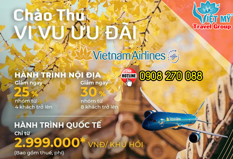 Chào THU vi vu ưu đãi với Vietnam Airlines