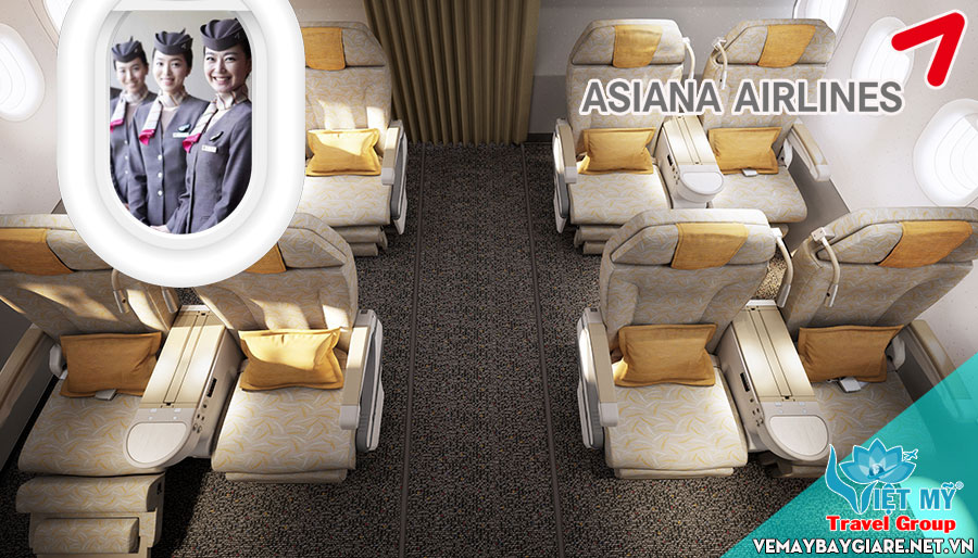 GHẾ HẠNG THƯƠNG GIA CỦA ASIANA AIRLINES CHẶNG HỒ CHÍ MINH - HÀN QUỐC