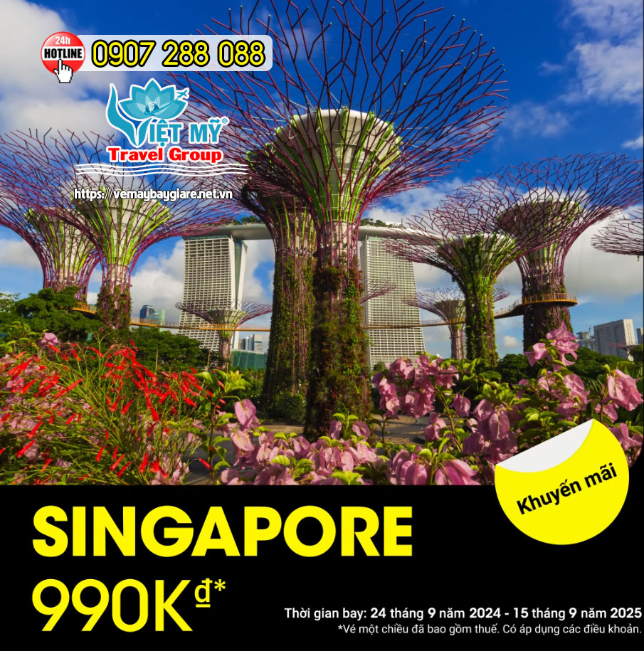 Scoot Air khuyến mãi vé bay đi Singapore
