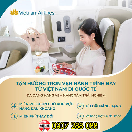 Bay quốc tế - đa dạng hạng vé với Vietnam Airlines