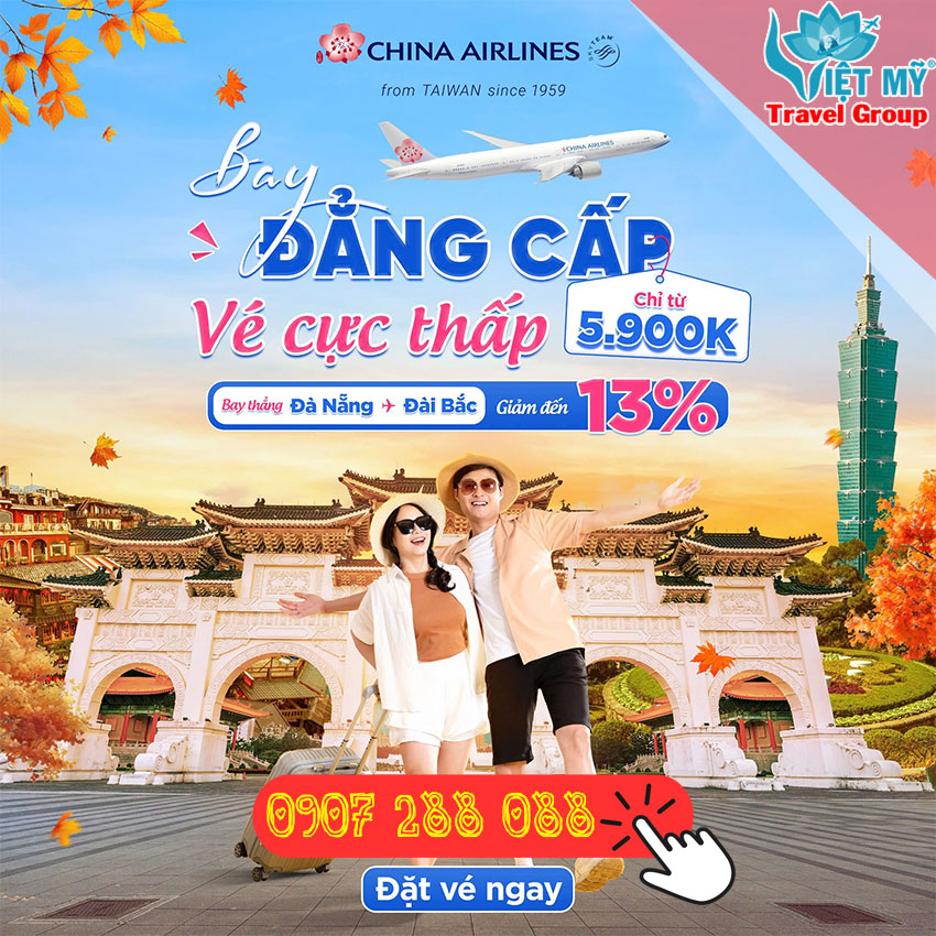 Bay Đài Bắc giá thấp với China Airlines