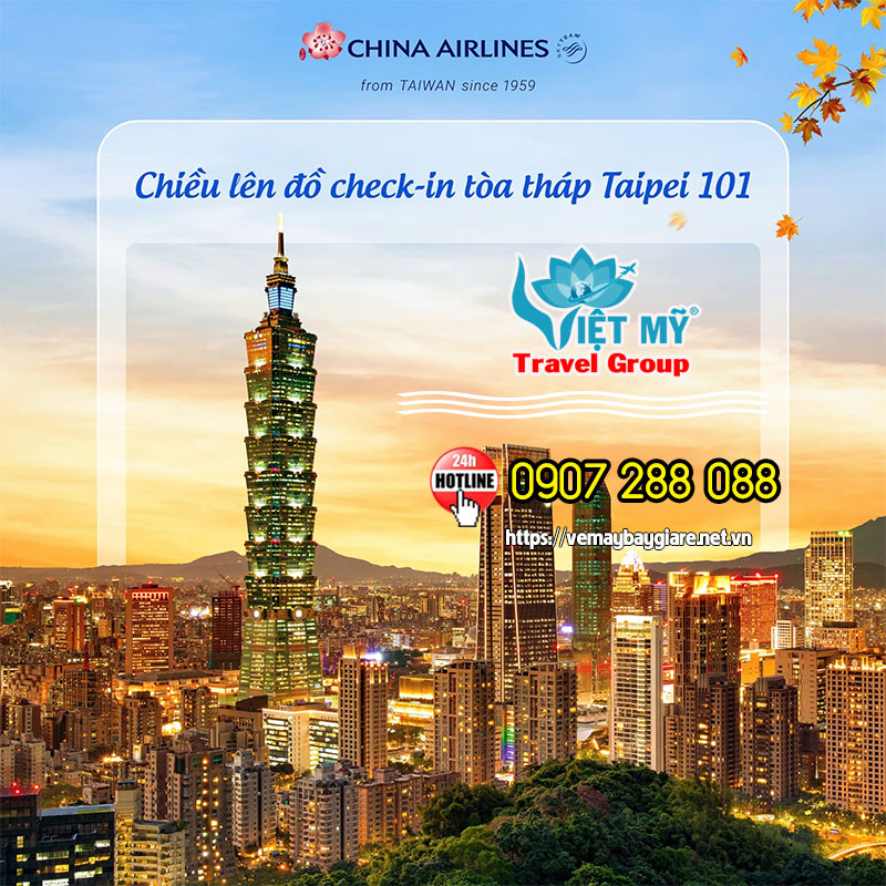 China Airlines GIẢM 13% giá vé Đà Nẵng - Taipei