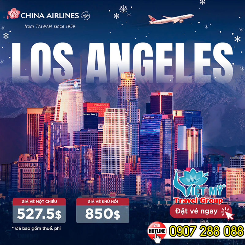 Và hiện tại đây, China Airlines đang ưu đãi vé máy bay cho hành trình kết nối giữa Việt Nam và Hoa Kỳ, Canada, mức giá vé khứ hồi chỉ từ 850 USD.