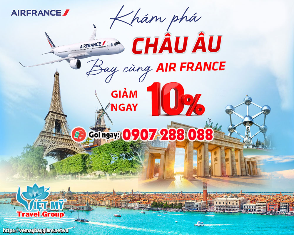 Giảm giá 10% từ Việt Nam đến châu Âu