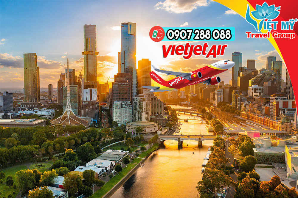 Di chuyển hành trình Việt - ÚC khứ hồi cùng Vietjet Air