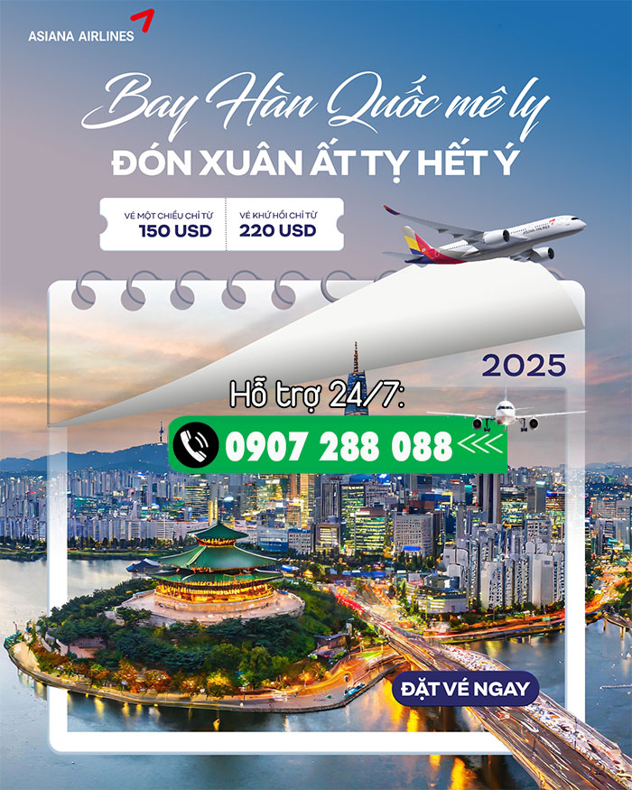 Bay Hàn Quốc mê ly - đón Xuân Ất Tỵ với giá vé siêu ưu đãi