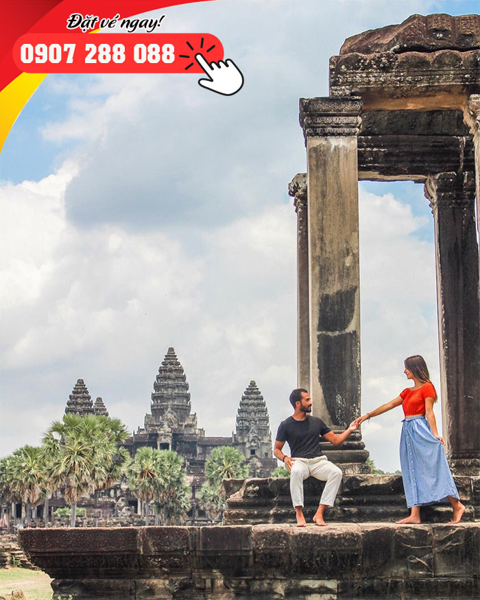 Đặt mua vé Vietjet chặng đi Siem Reap Campuchia