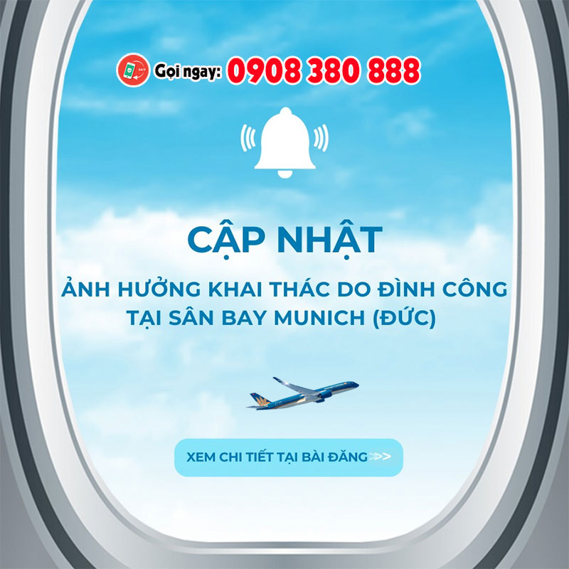 Cập nhật ảnh hưởng khai thác do đình công tại sân bay Munich