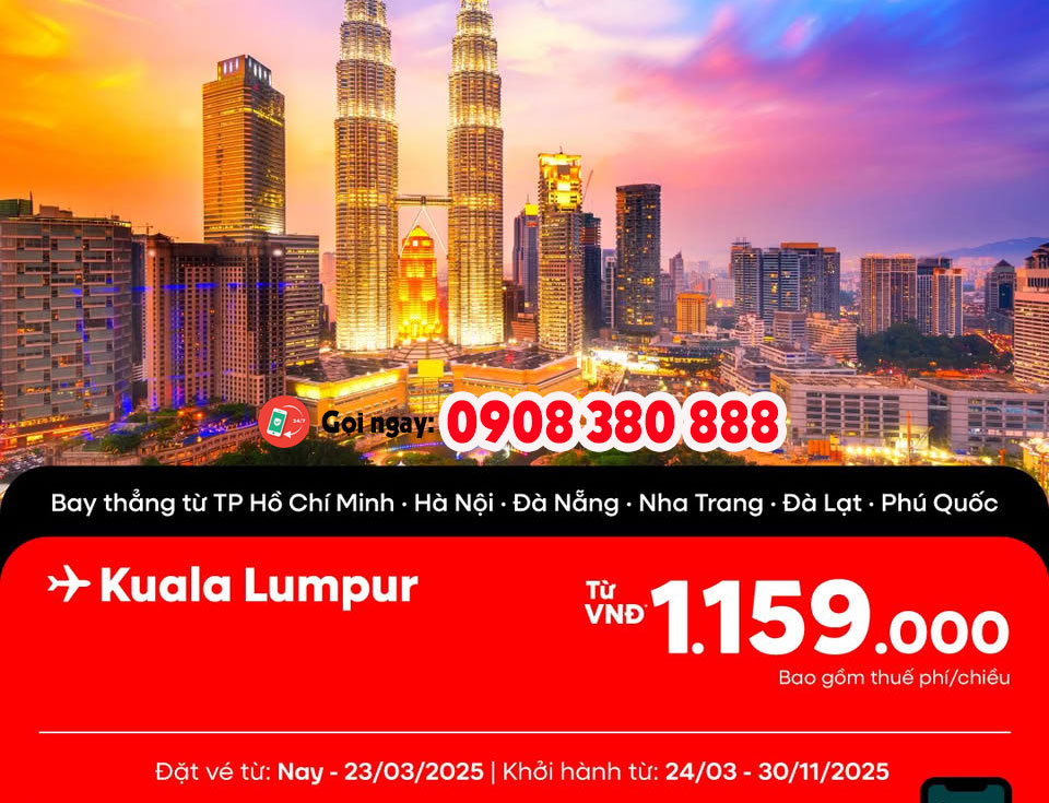 ƯU ĐÃI MỪNG 20 NĂM – AIR ASIA CÙNG VIỆT NAM CẤT CÁNH TỰ HÀO