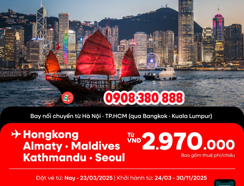 ƯU ĐÃI MỪNG 20 NĂM – AIR ASIA CÙNG VIỆT NAM CẤT CÁNH TỰ HÀO