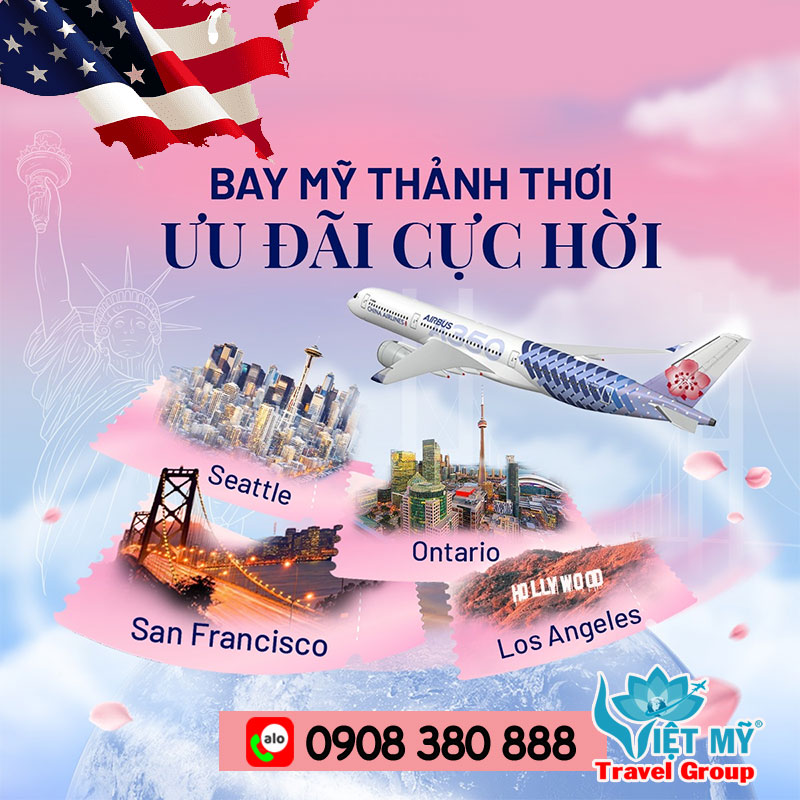 Bay MỸ thảnh thơi - ưu đãi cực hời với China Airlines!