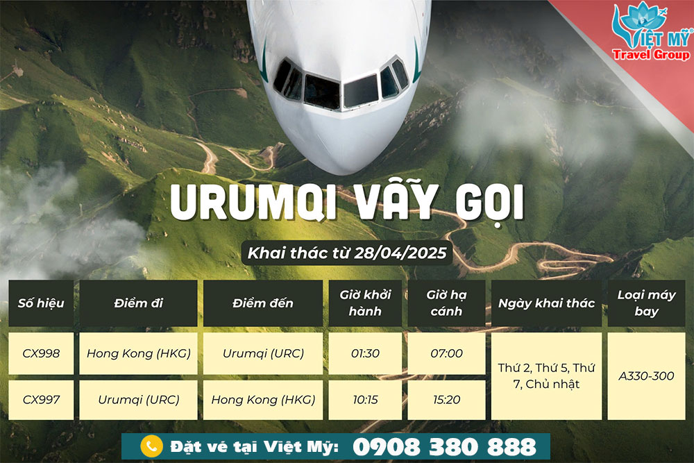 Bay đến Tân Cương với hãng Cathay Pacific