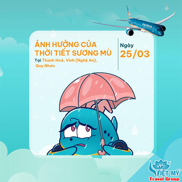 Nhiều chuyến bay bị ảnh hưởng bởi sương mù ở Nghệ An, Thanh Hóa