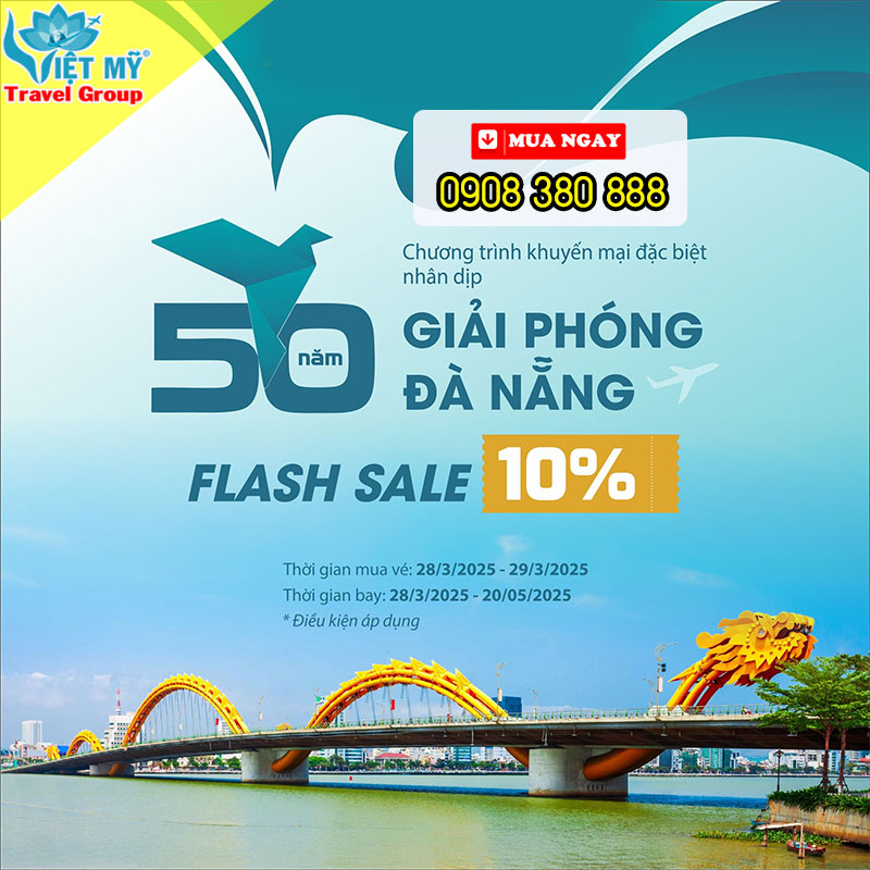 Flash Sale 10% giá vé nhân dịp 50 năm Giải Phóng Đà Nẵng
