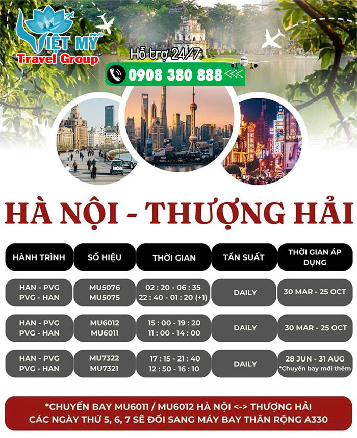 Thông báo tăng chuyến chặng VIỆT - Trung mùa hè 2025