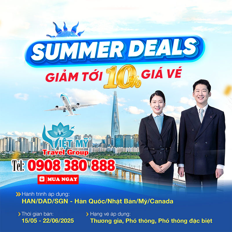 Summer Deals từ Korean Air - ưu đãi dịp hè loạt vé rẻ