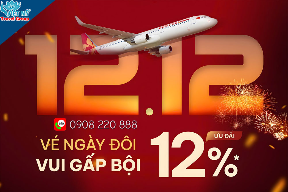 Ưu đãi 12/12 từ Sun PhuQuoc Airways - Săn vé giảm 12% cho mọi hành trình bay