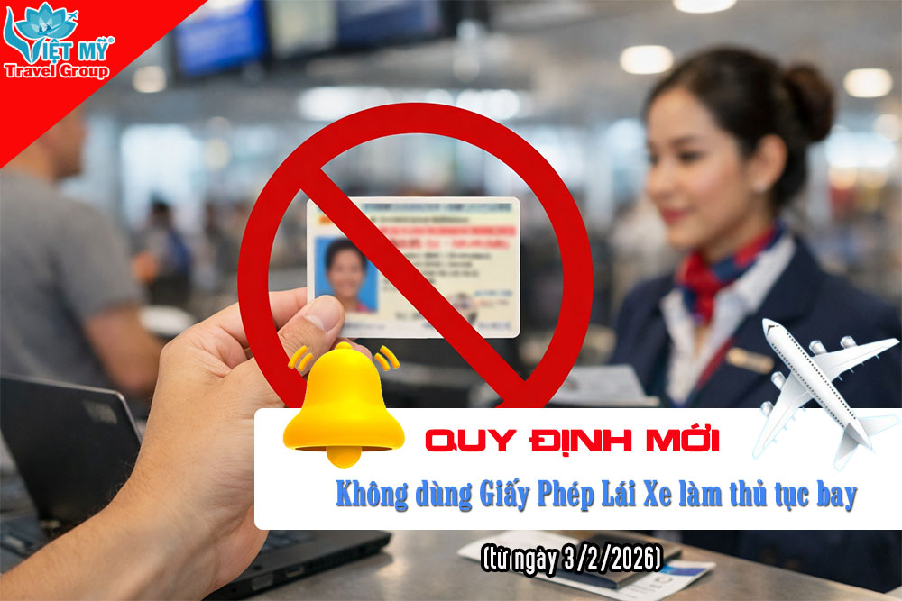 Quy định mới: không dùng giấy phép lái xe làm thủ tục bay