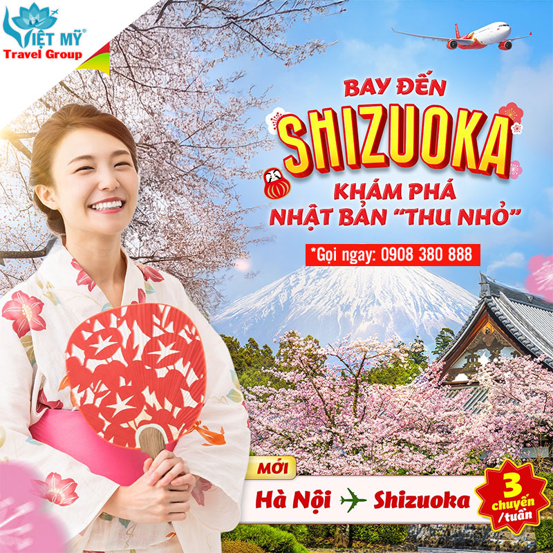 Vietjet khai thác đường bay Hà Nội - Shizuoka với 3 chuyến mỗi tuần