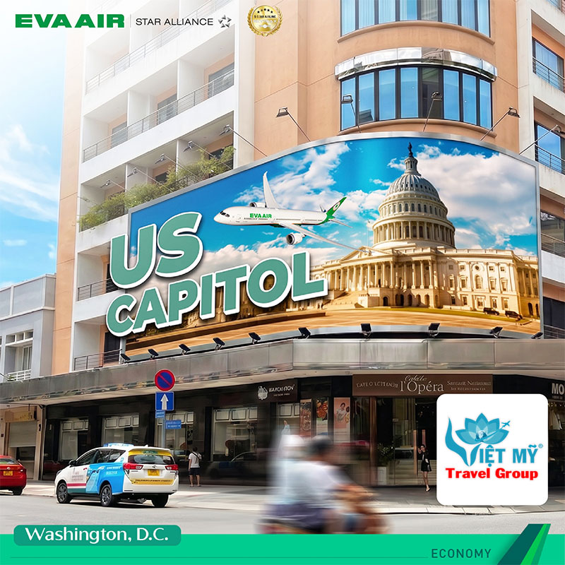Khám phá Washington, D.C. cùng EVA Air từ Việt Nam qua Đài Bắc