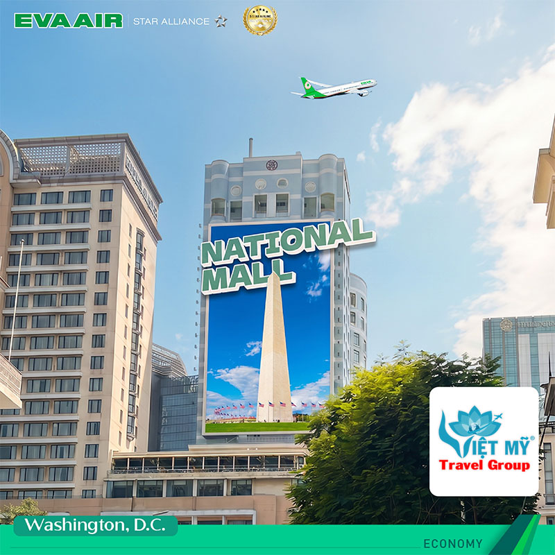 Từ Việt Nam đến Washington, D.C. cùng EVA Air – Hành trình mới cho tín đồ du lịch Mỹ